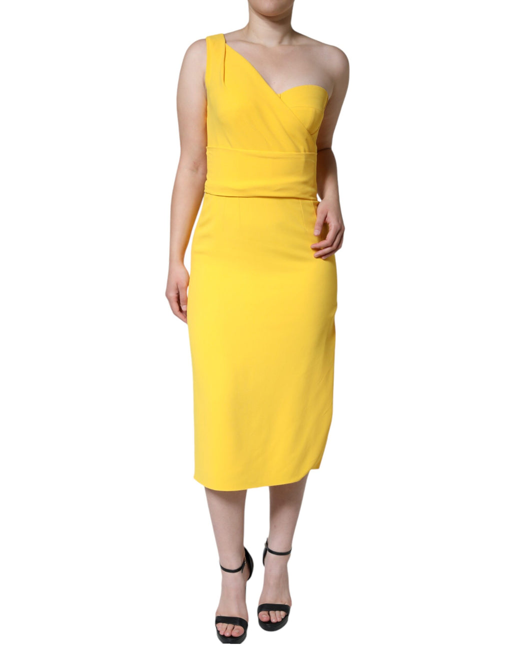 Dolce & Gabbana Yellow Midi Dress for Women alternate view