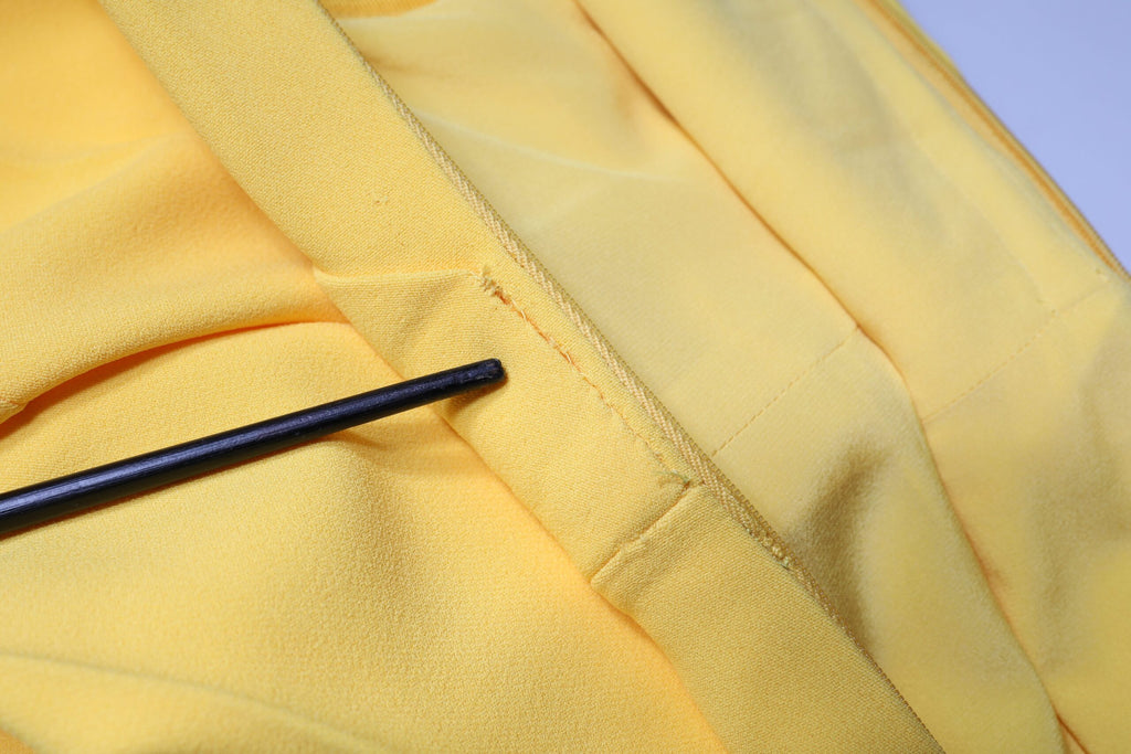 Robe midi fendue asymétrique jaune Dolce & Gabbana