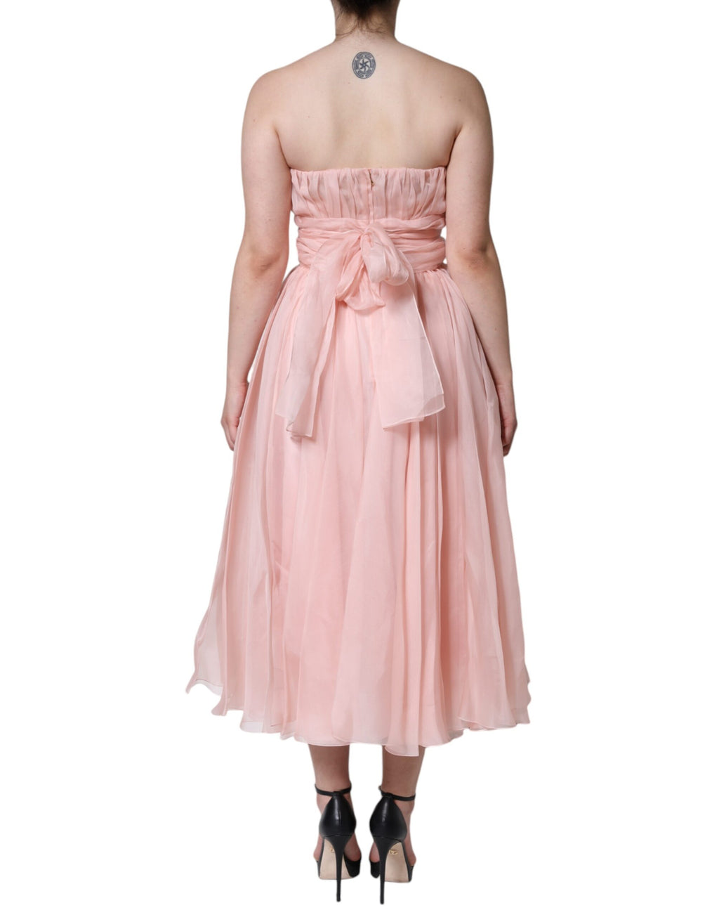 Dolce & Gabbana Pink Long Dress for Women side view