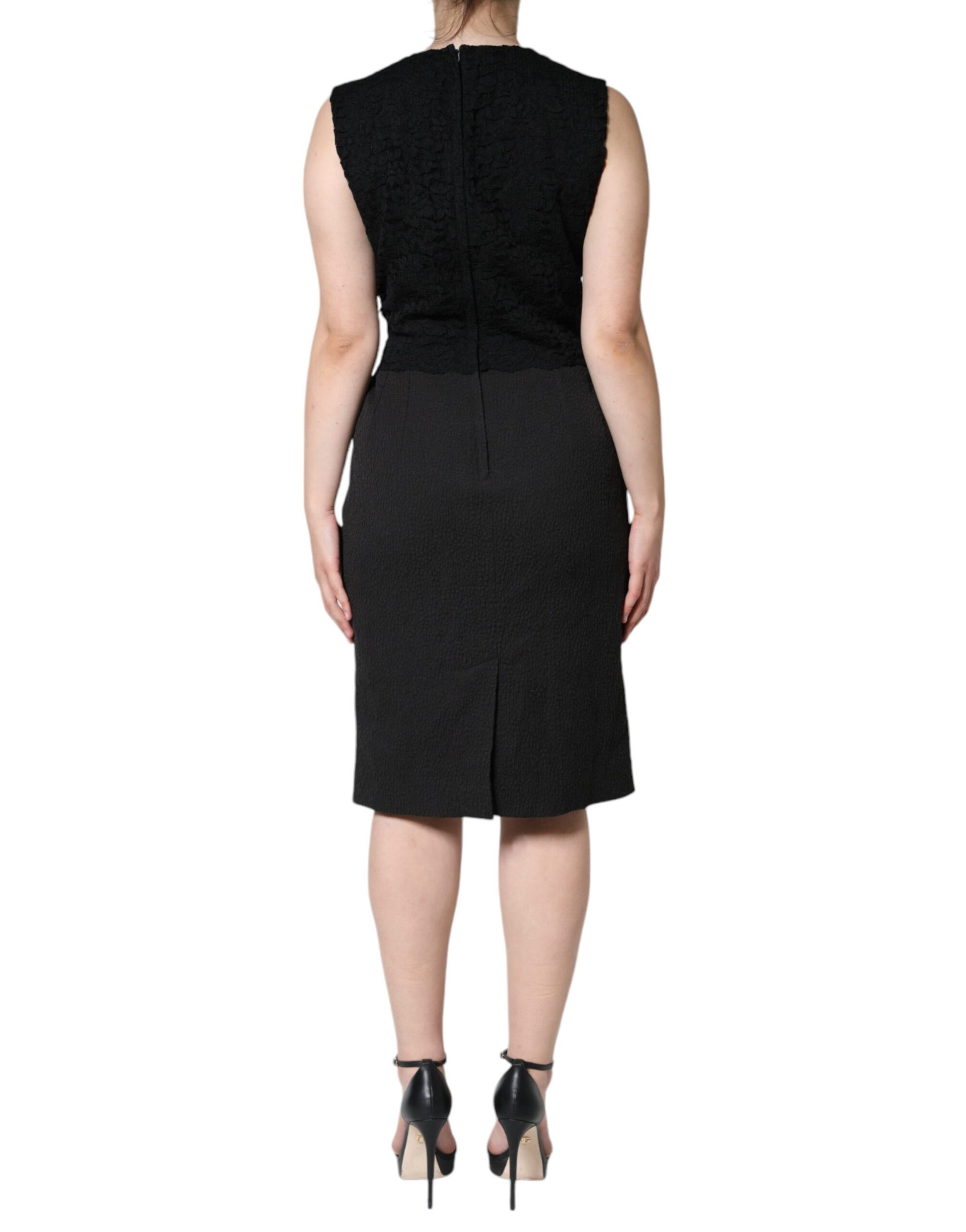 Dolce & Gabbana Black Midi Dress for Women side view