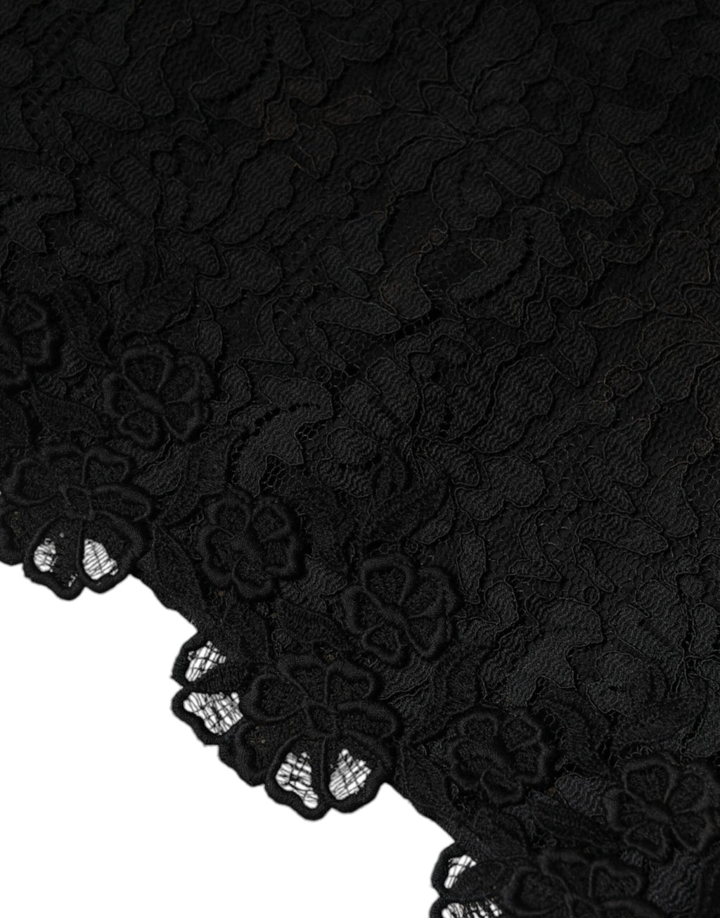 Mini-robe sans manches Dolce & Gabbana fourreau en dentelle florale noire