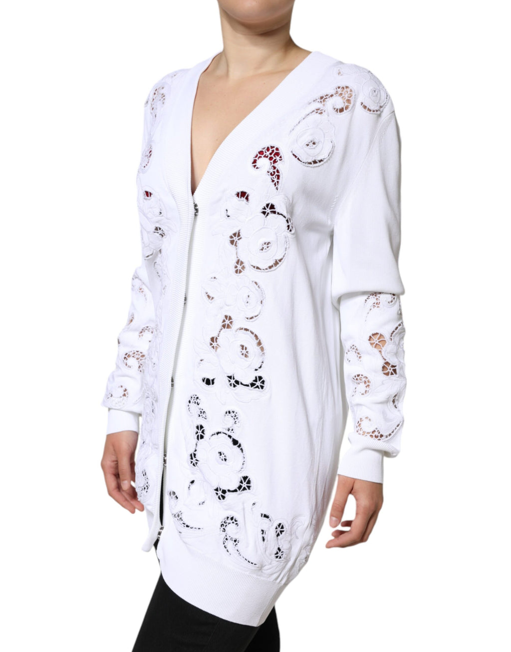 Dolce & Gabbana White Cardigan for Women detail view