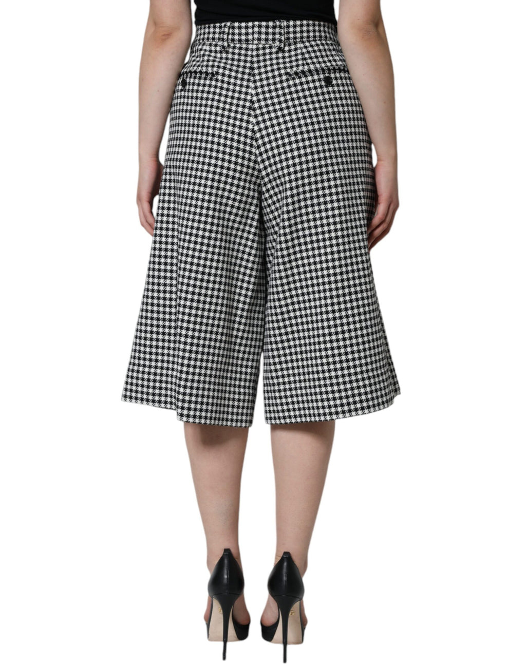 Dolce & Gabbana Black Cropped Pants for Women side view