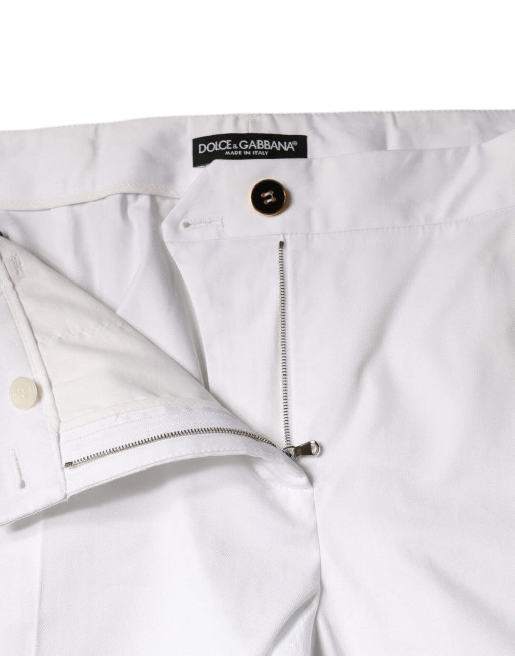 Jean slim Dolce & Gabbana en coton blanc taille mi-haute