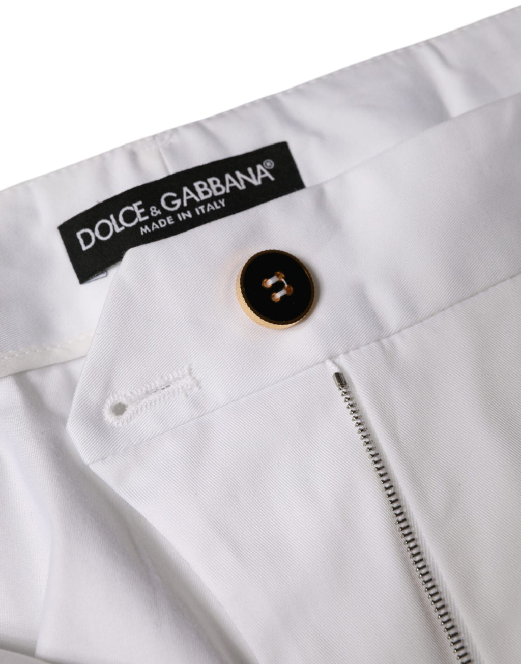Jean slim Dolce & Gabbana en coton blanc taille mi-haute