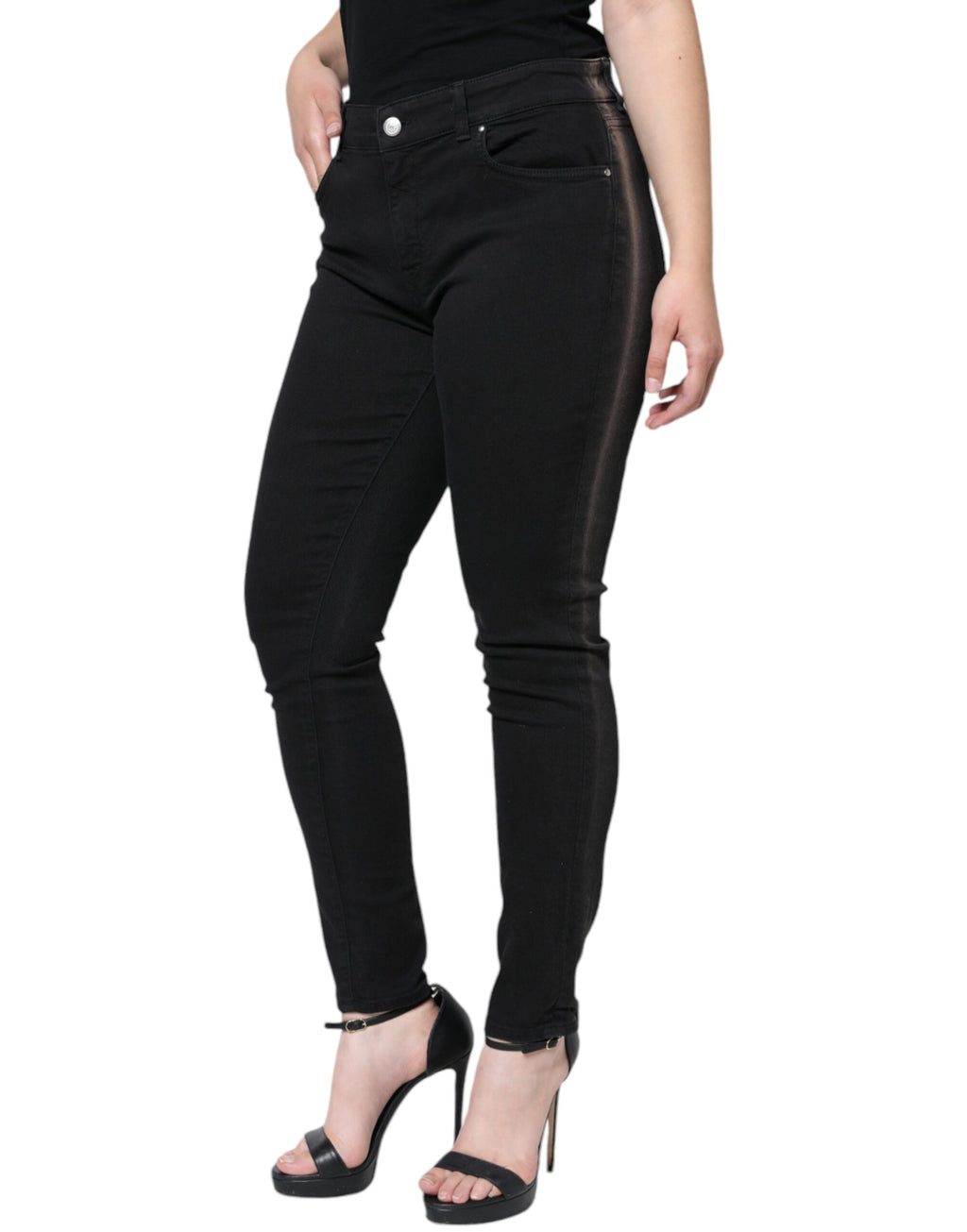 Dolce & Gabbana Black Skinny Jeans for Women detail view
