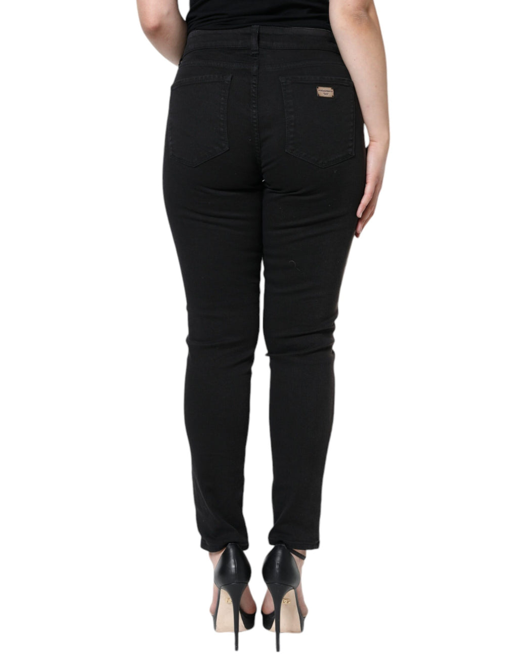 Dolce & Gabbana Black Skinny Jeans for Women side view