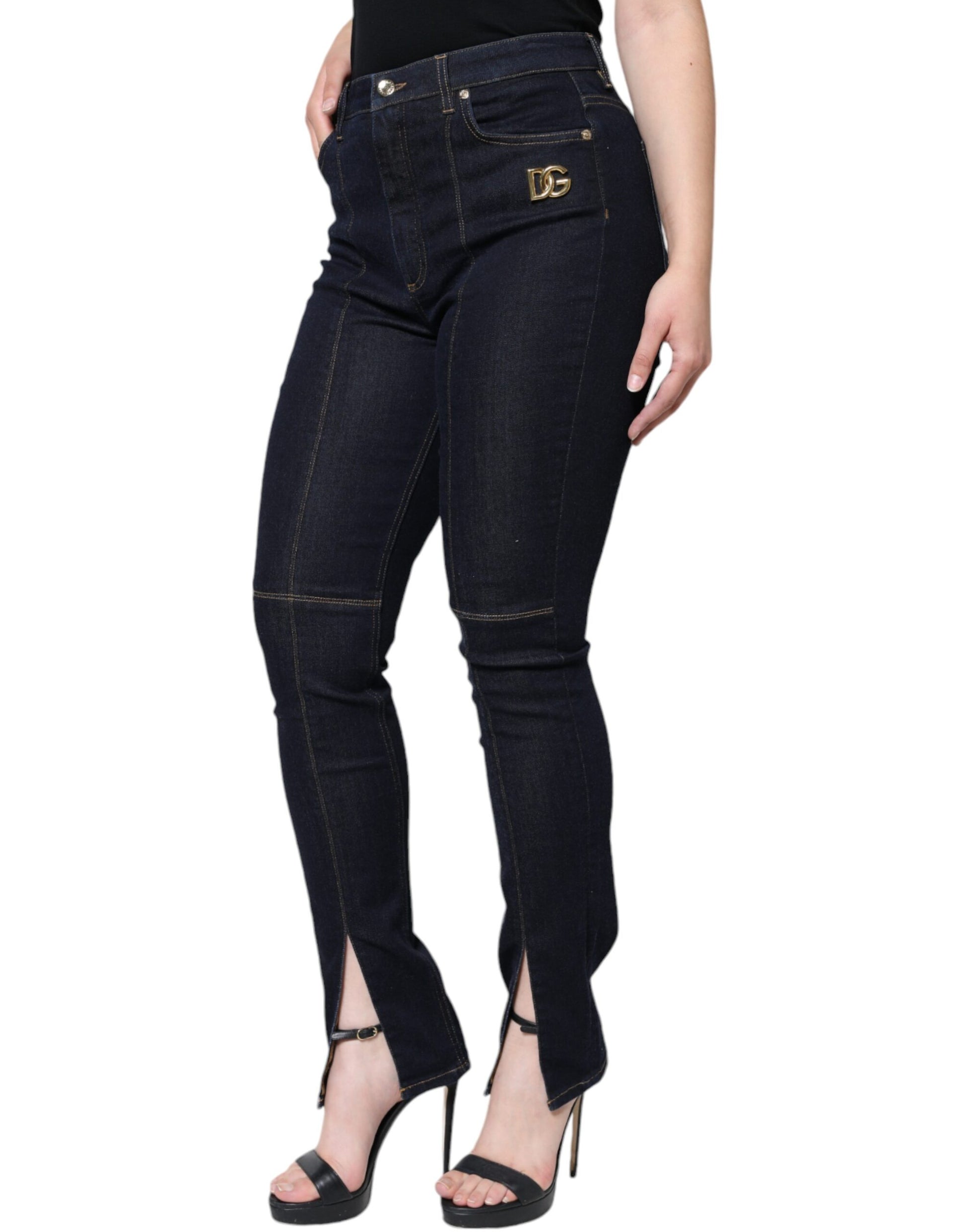 Dolce & Gabbana Black Skinny Jeans for Women detail view
