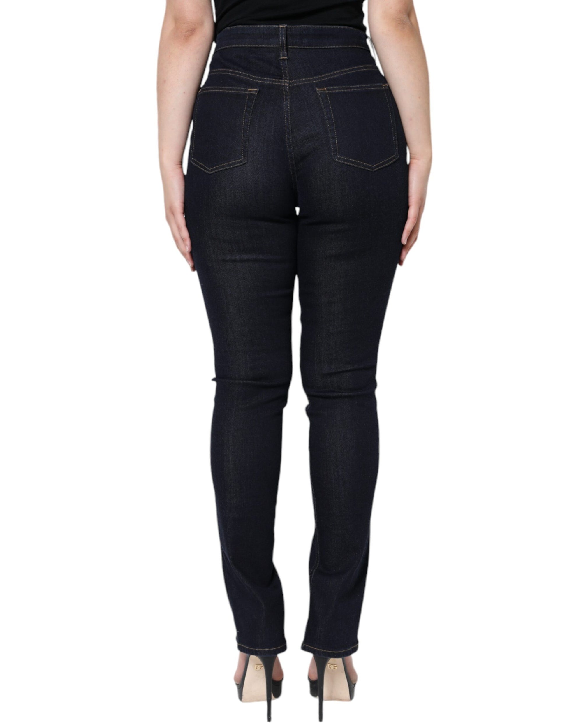 Dolce & Gabbana Black Skinny Jeans for Women side view