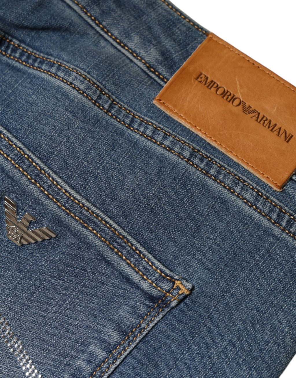 Emporio Armani Blue High Waisted Jeans for Women additional view