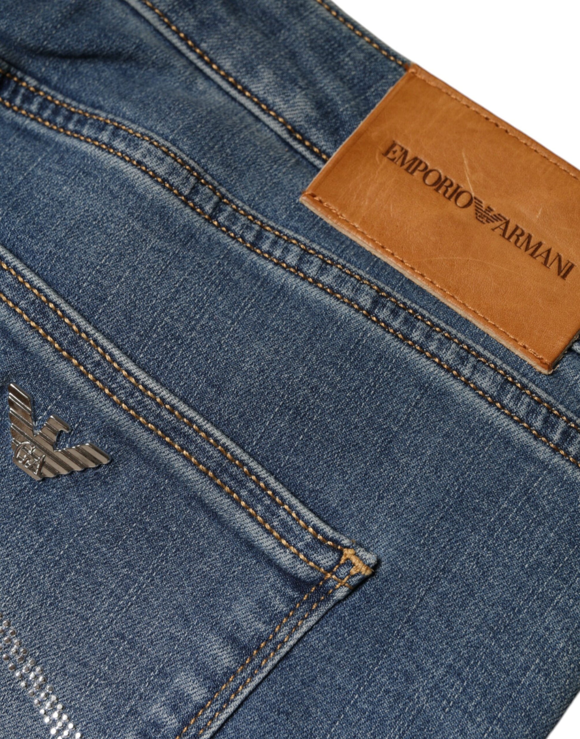 Emporio Armani Blue High Waisted Jeans for Women additional view