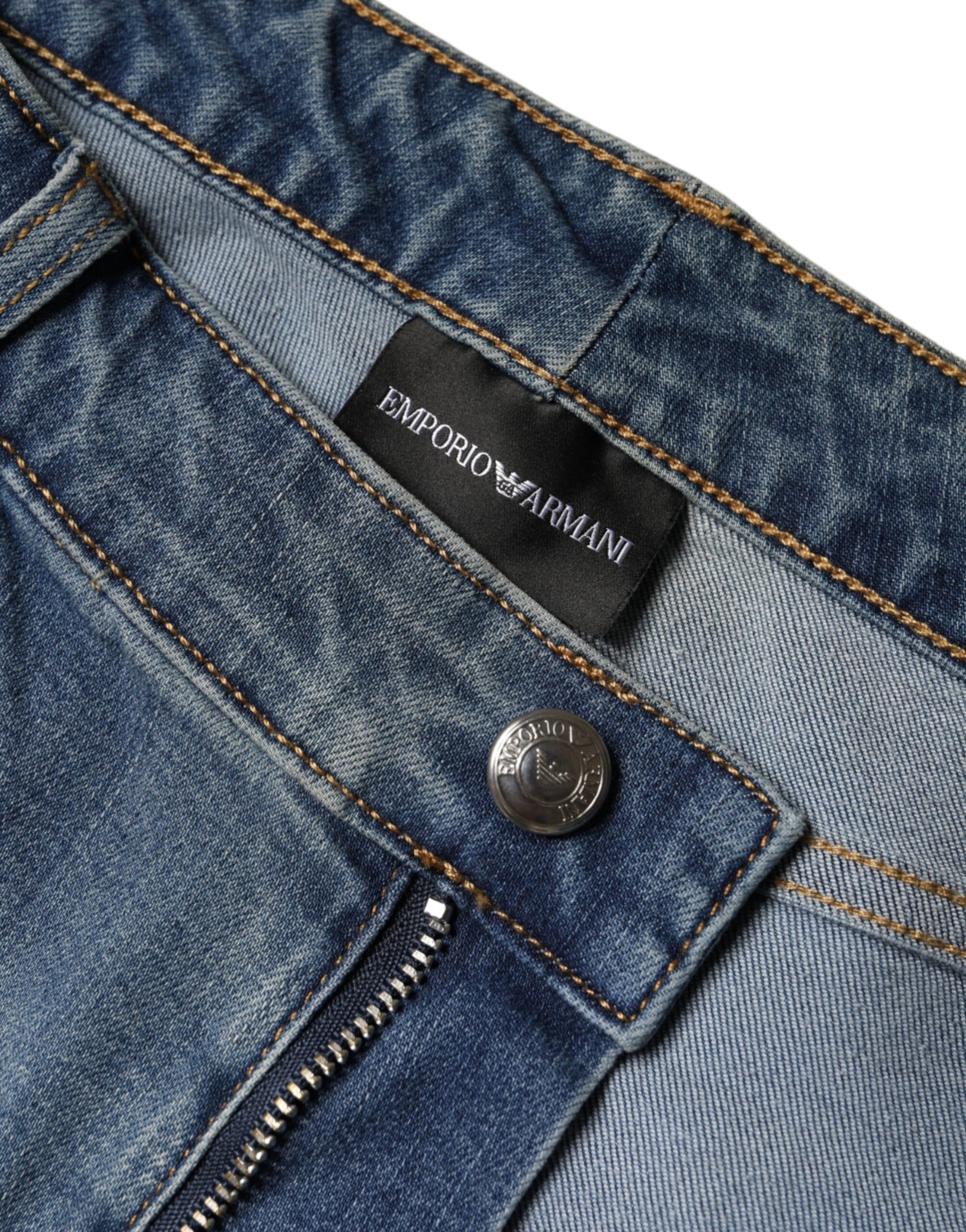 Emporio Armani Blue High Waisted Jeans for Women additional view