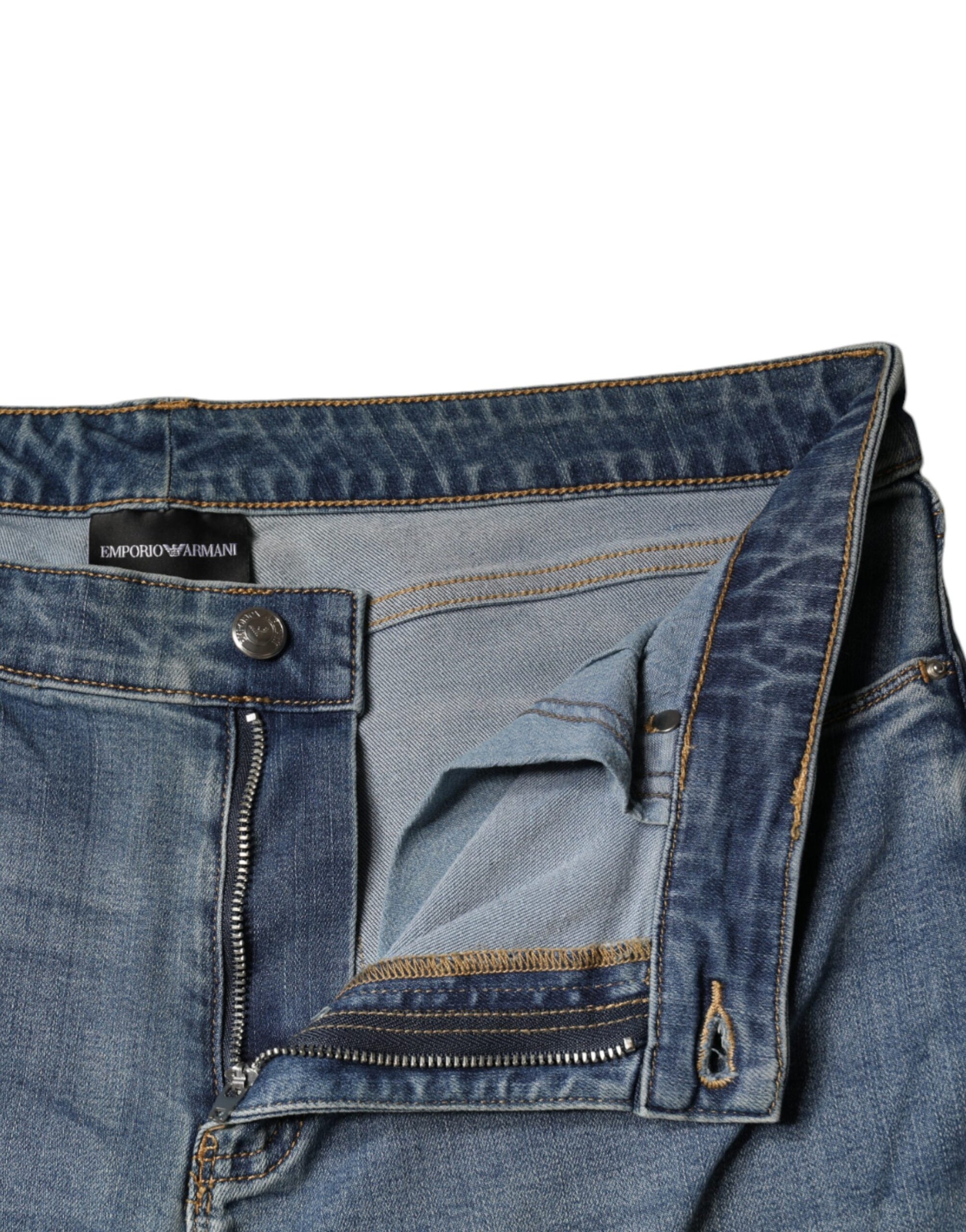 Emporio Armani Blue High Waisted Jeans for Women additional view
