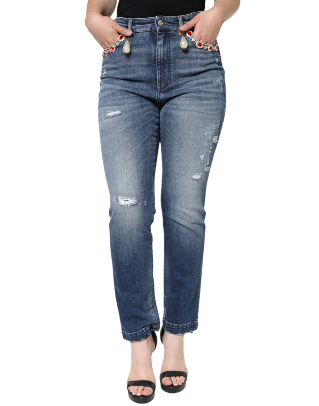 Dolce & Gabbana Blue Skinny Jeans for Women alternate view
