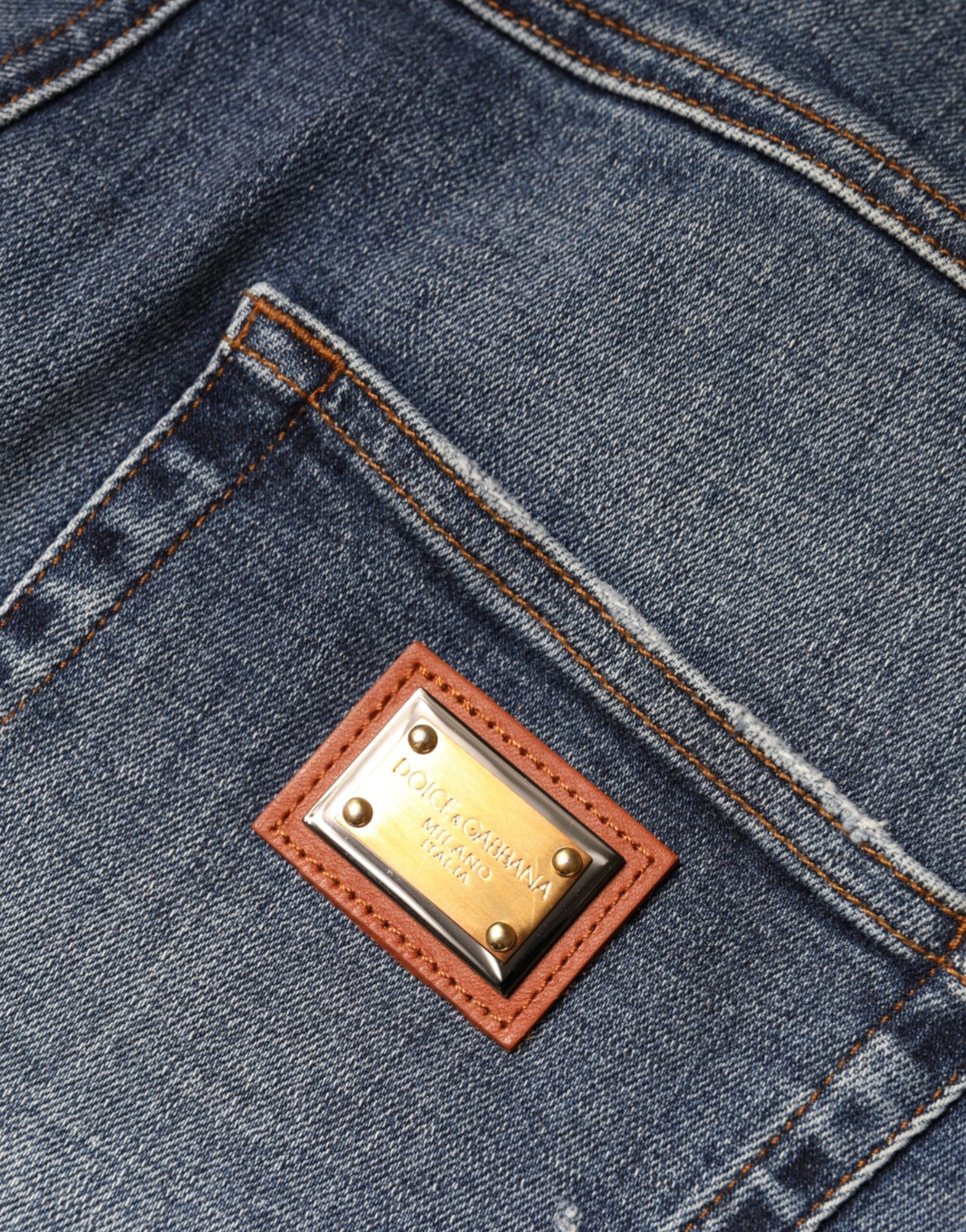 Dolce & Gabbana Blue Skinny Jeans for Women additional view
