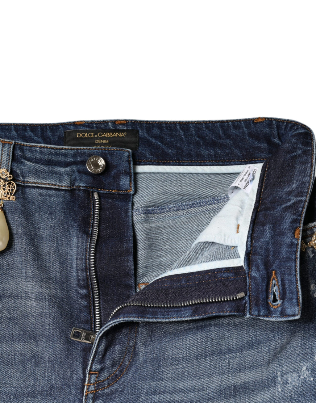 Dolce & Gabbana Blue Skinny Jeans for Women additional view