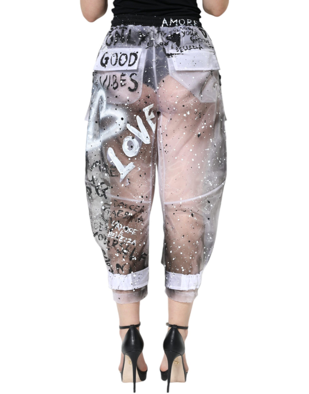 Dolce & Gabbana White Cargo Pants for Women side view