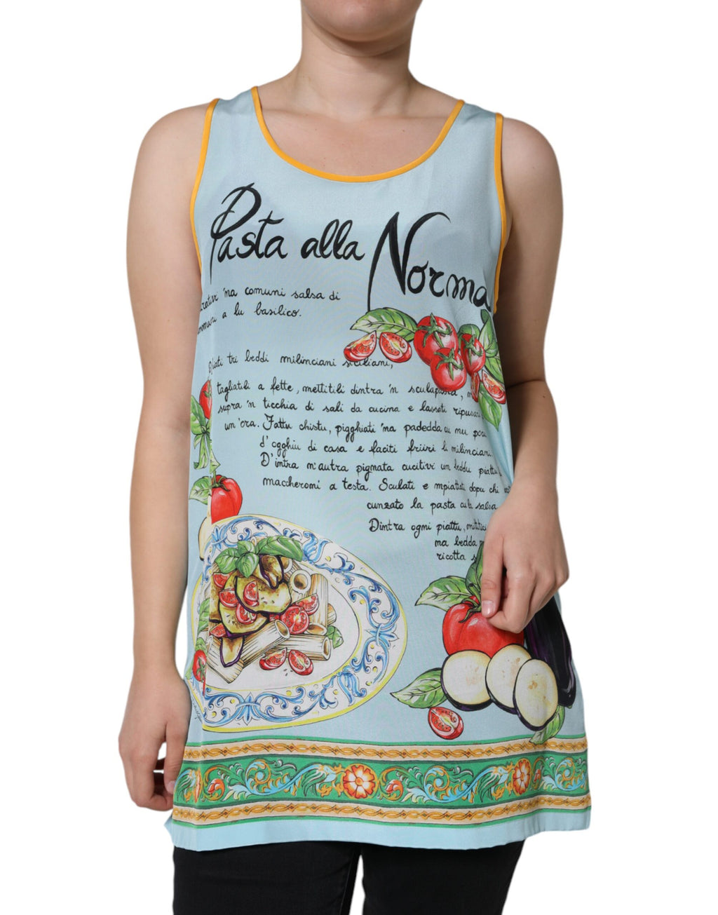 Débardeur Dolce & Gabbana multicolore imprimé Pasta Alla Norma