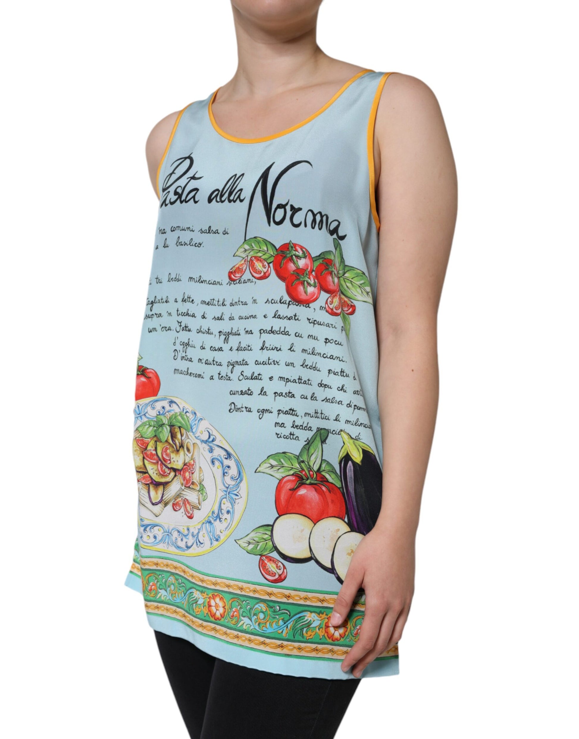 Débardeur Dolce & Gabbana multicolore imprimé Pasta Alla Norma
