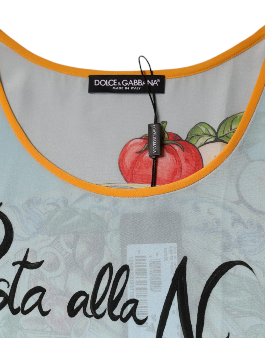 Débardeur Dolce & Gabbana multicolore imprimé Pasta Alla Norma
