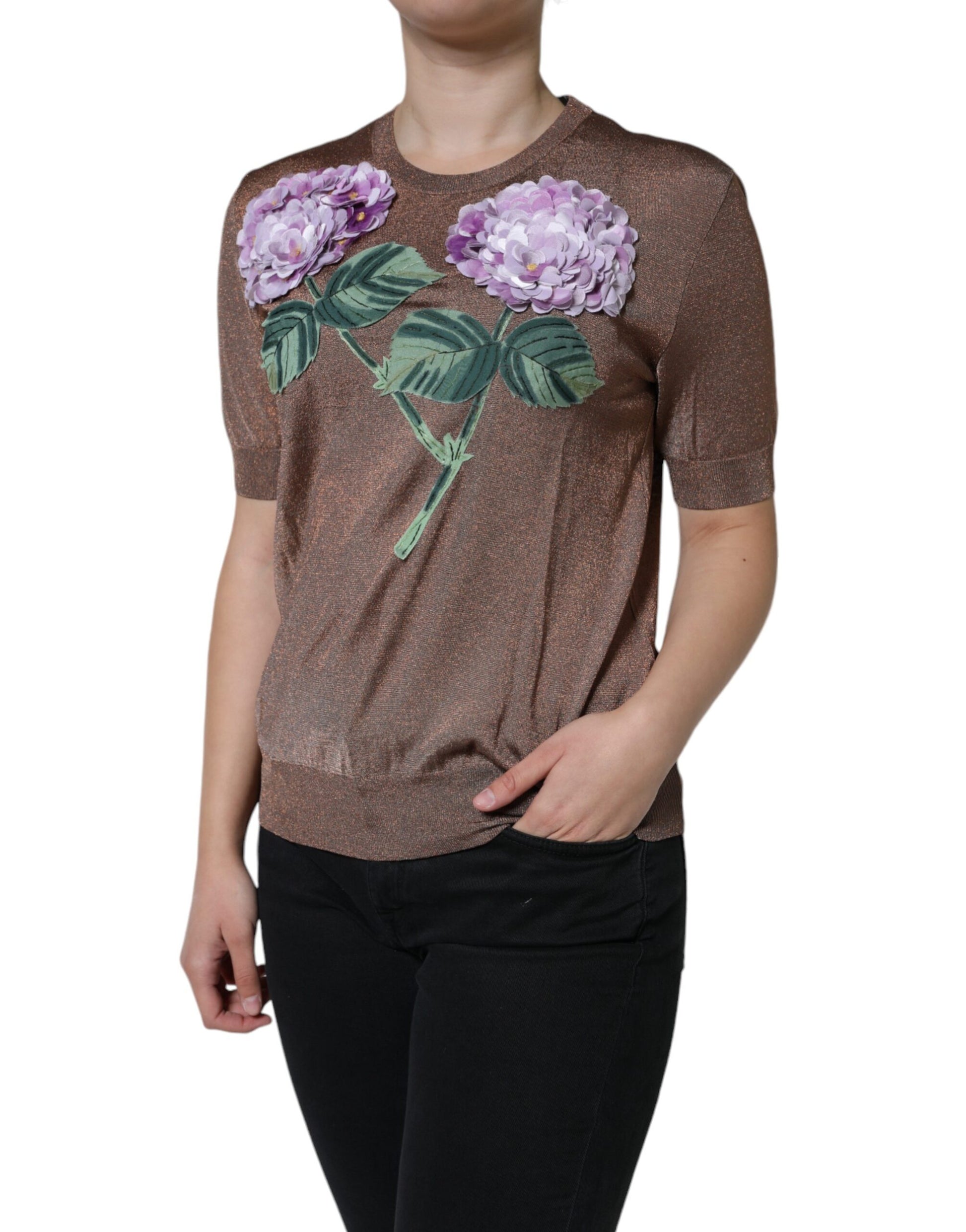 Dolce & Gabbana Brown T-Shirt for Women detail view