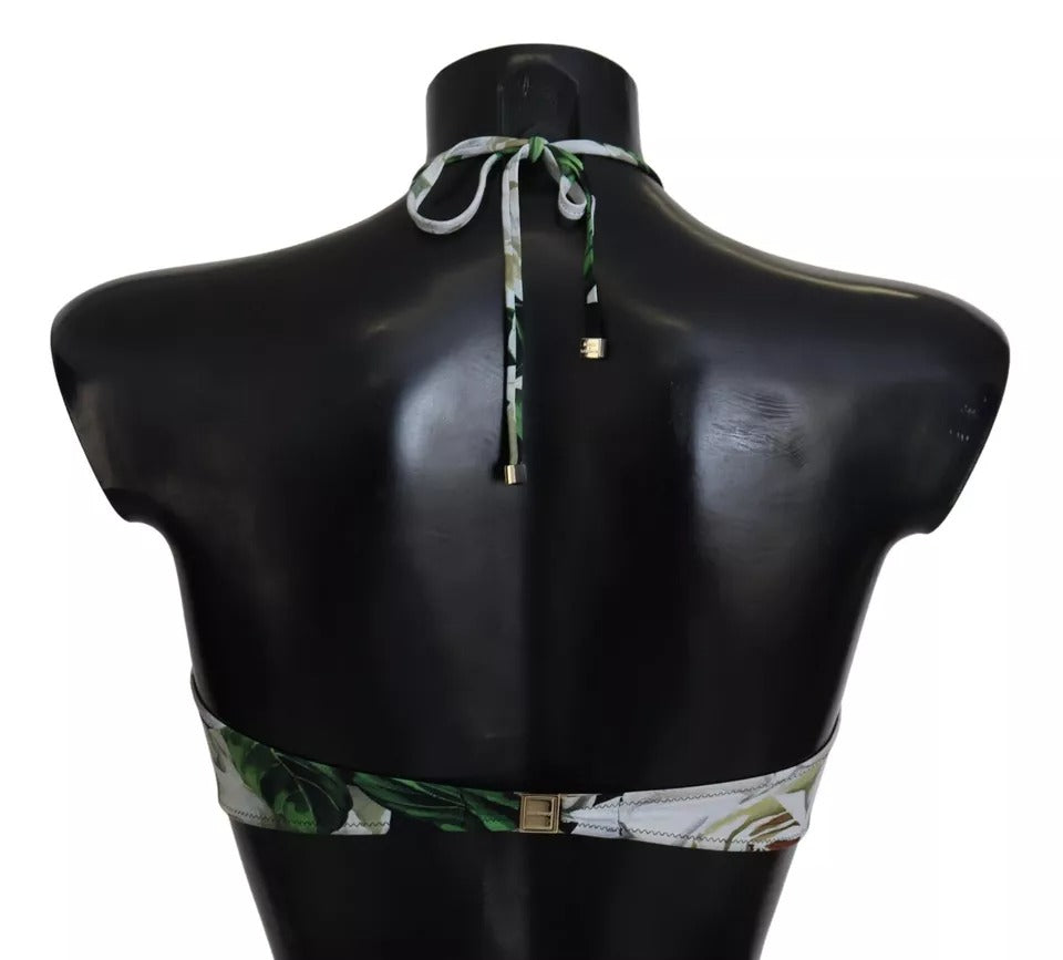 Haut de bikini Dolce & Gabbana noir à fleurs, dos nu