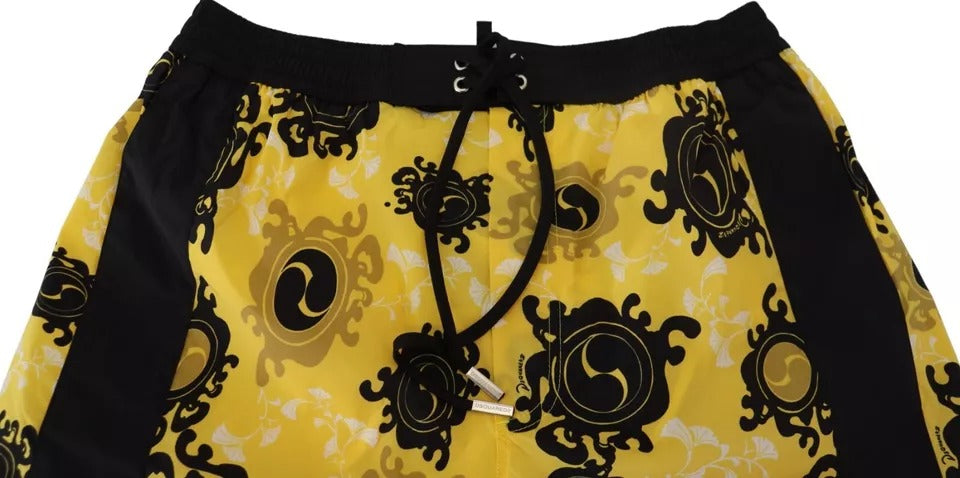 Dsquared² Yellow Swim Shorts for Men detail view