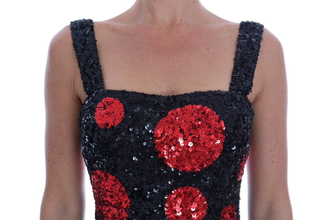 Dolce & Gabbana Black Midi Dress for Women side view