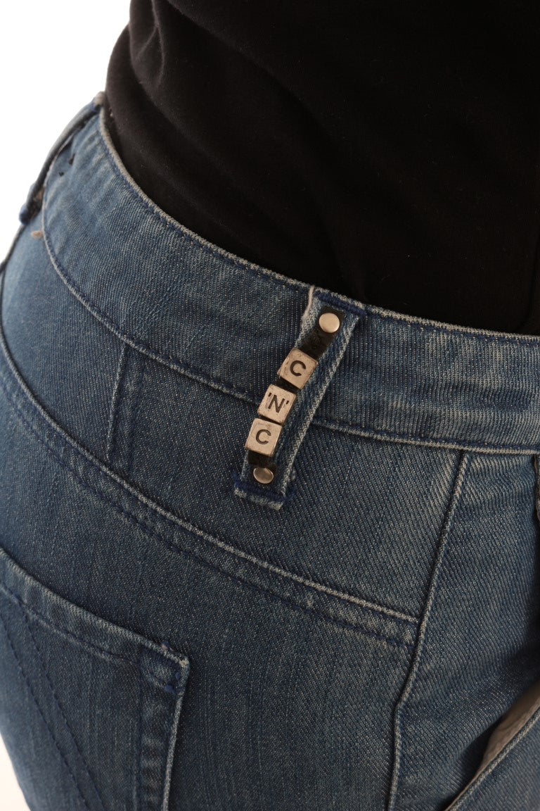 Costume National Blue Slim Fit Jeans for Women side view