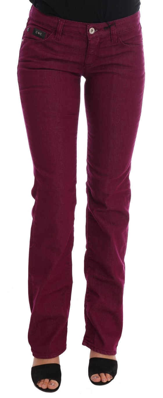 Costume National Red Straight Leg Jeans for Women