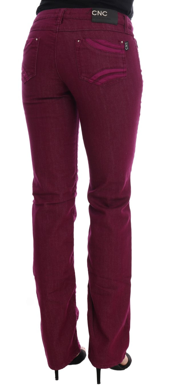 Costume National Red Straight Leg Jeans for Women detail view