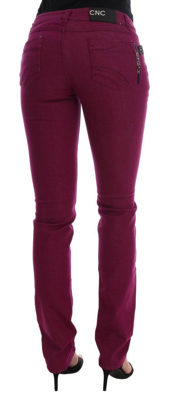 Costume National Purple Slim Fit Jeans for Women detail view