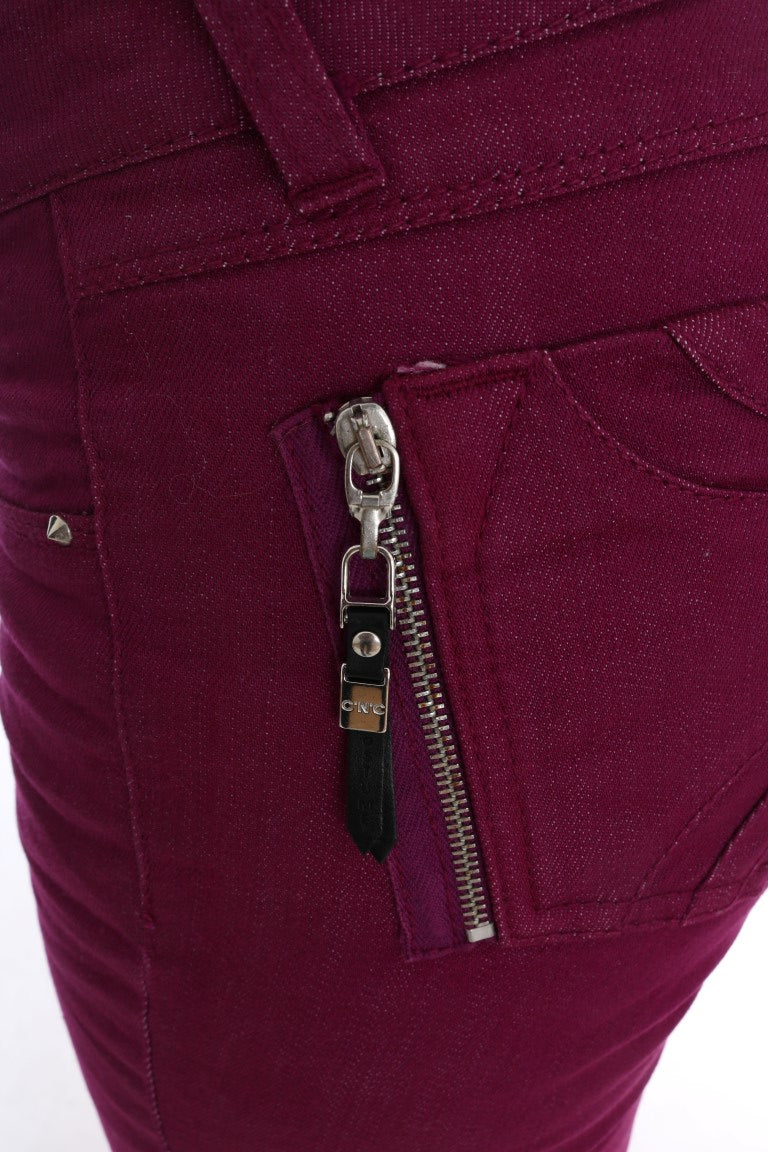 Costume National Purple Slim Fit Jeans for Women side view