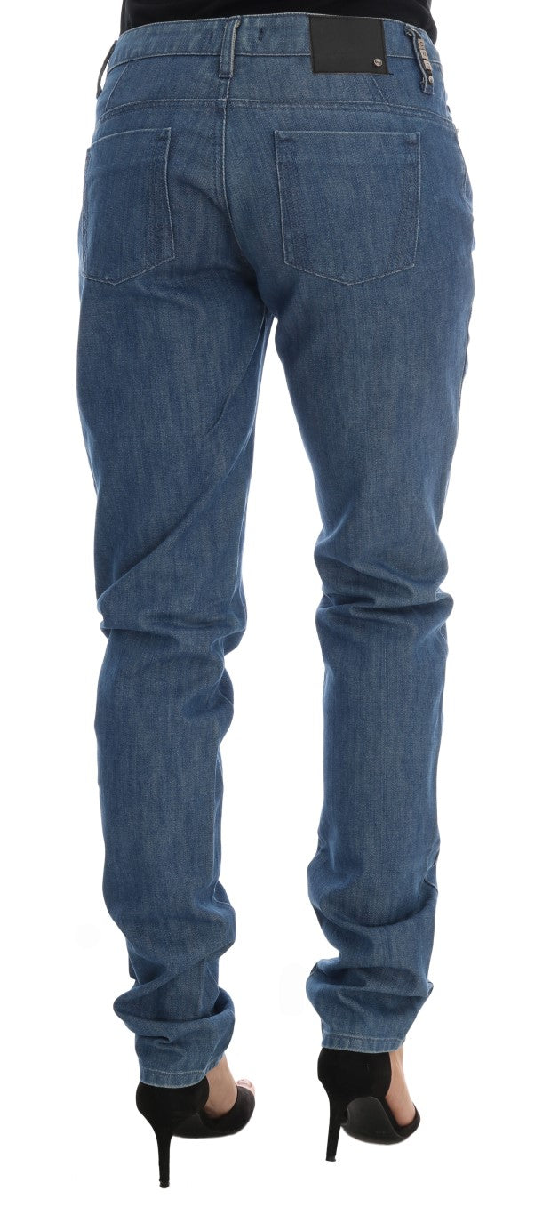 Jean coupe Boyfriend en Coton Délavé Bleu Costume National