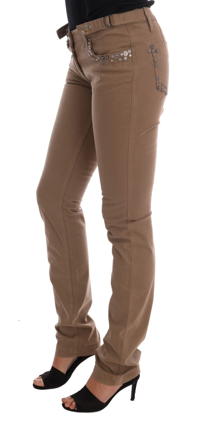 Costume National Beige Slim Fit Jeans for Women alternate view