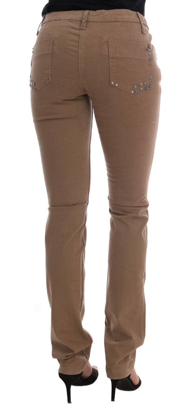 Costume National Beige Slim Fit Jeans for Women detail view
