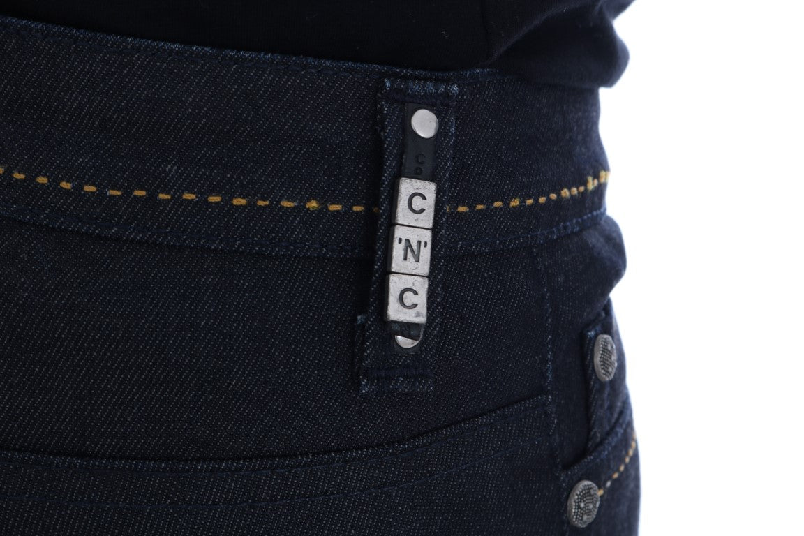 Costume National Blue Slim Fit Jeans for Women side view