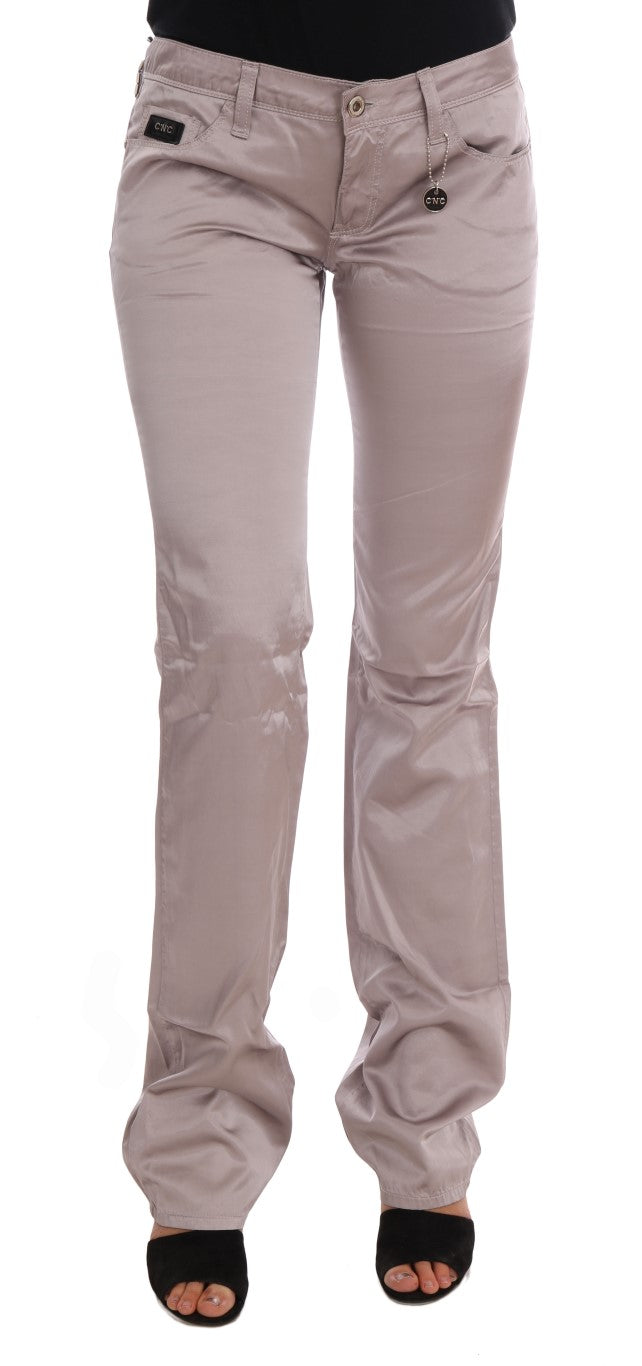 Costume National Jean slim en coton beige