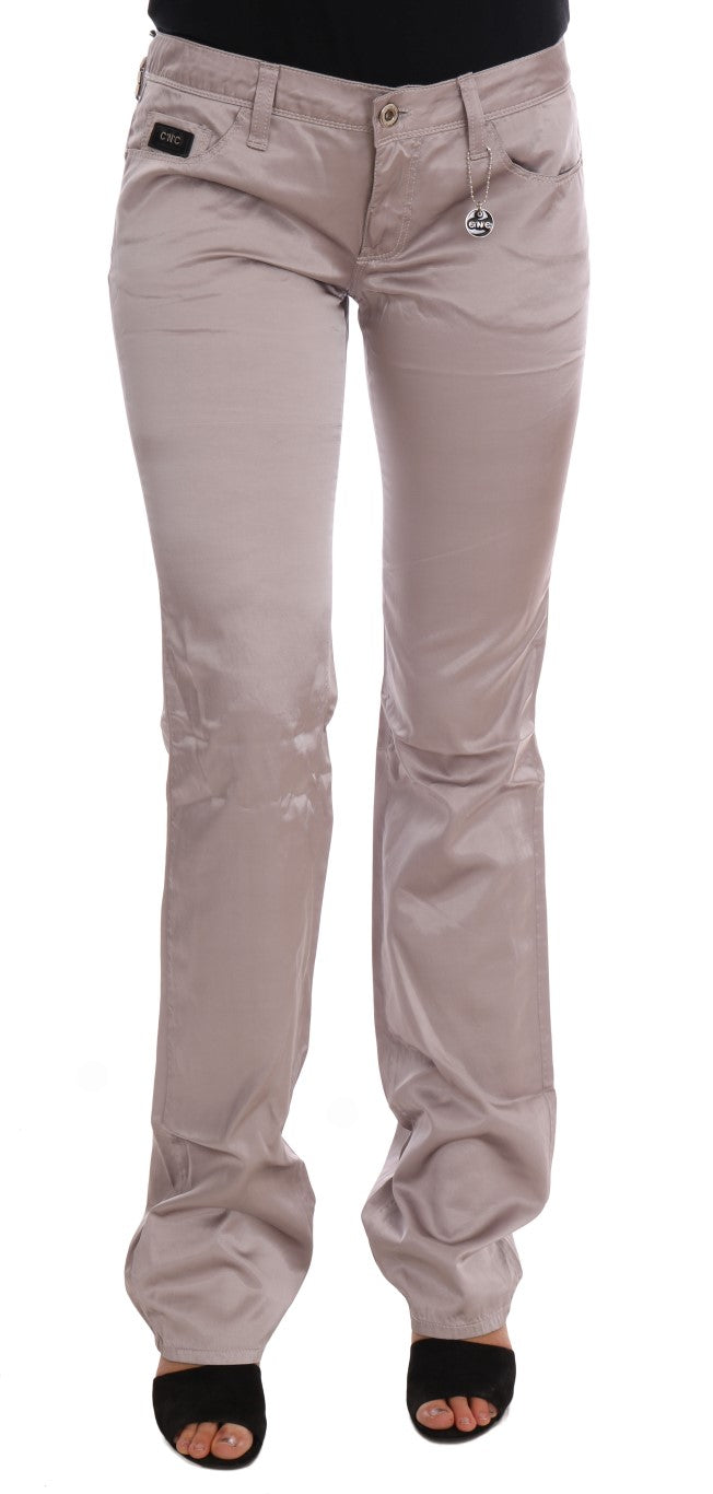 Costume National Jean slim en coton beige