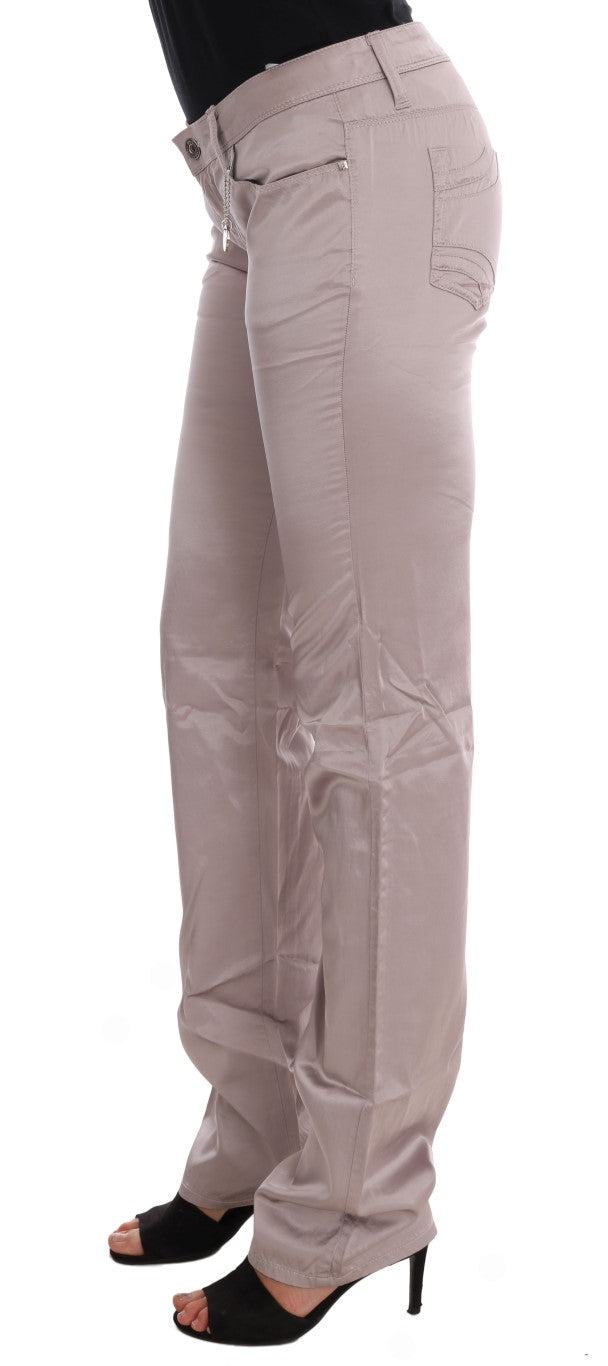 Costume National Jean slim en coton beige