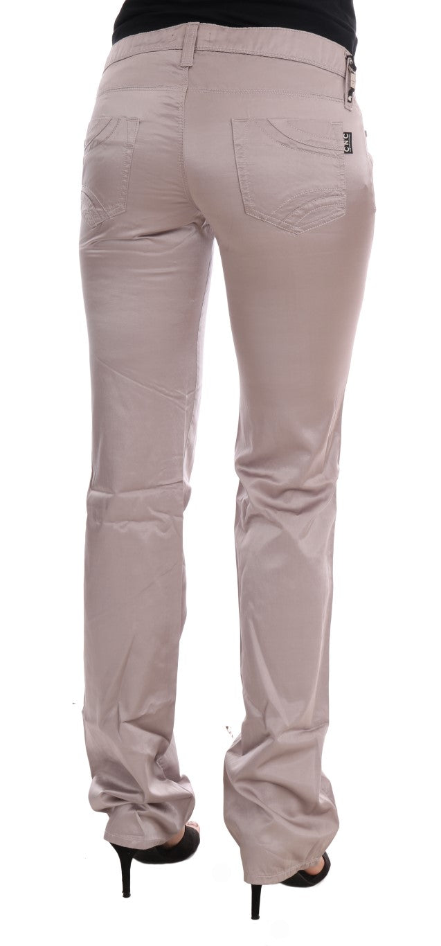 Costume National Jean slim en coton beige
