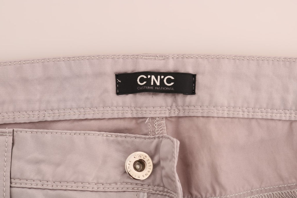 Costume National Jean slim en coton beige