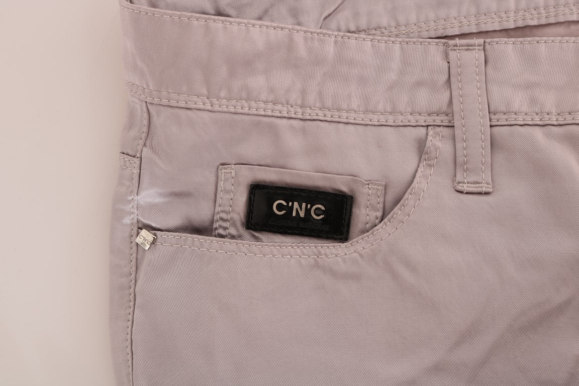 Costume National Jean slim en coton beige