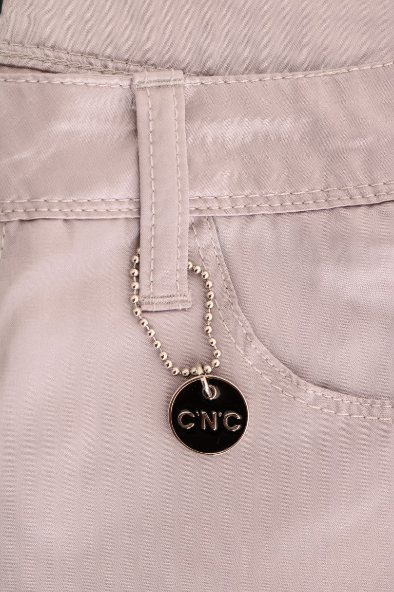 Costume National Jean slim en coton beige