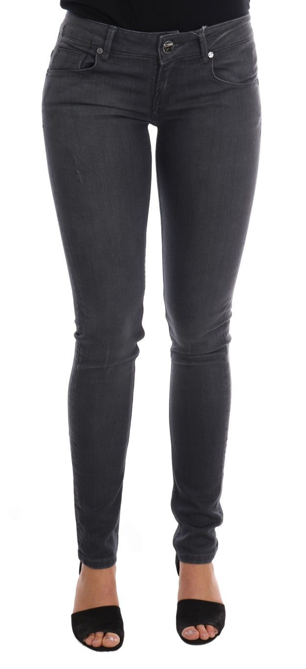 Jean slim en denim Acht gris coton