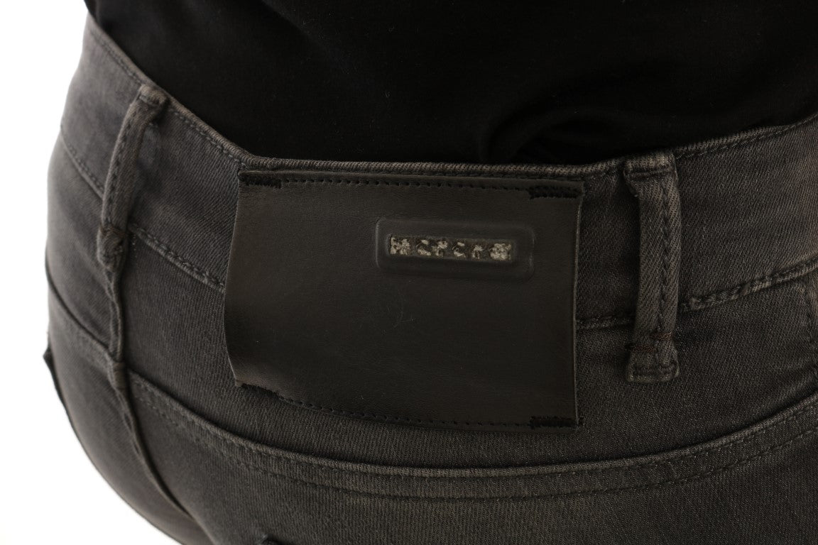 Jean slim en denim Acht gris coton