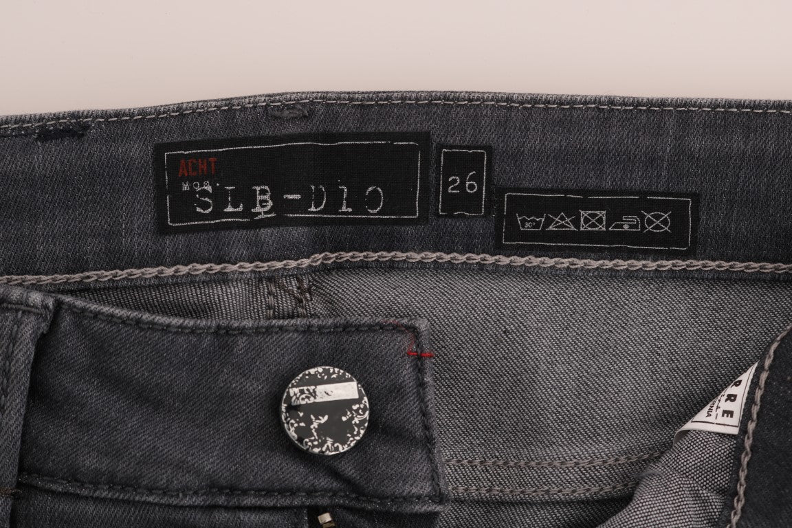Jean slim en denim Acht gris coton