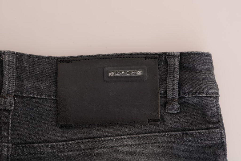 Jean slim en denim Acht gris coton