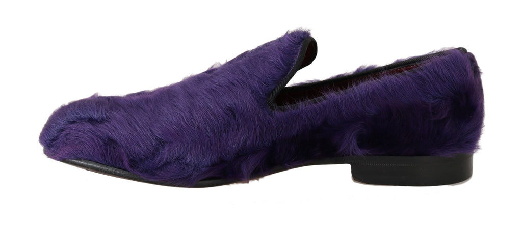 Dolce & Gabbana Purple Slip On Loafers for Women alternate view
