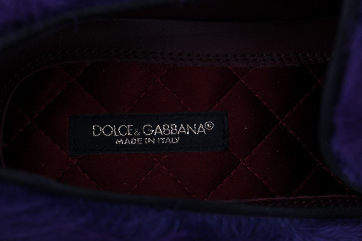 Dolce & Gabbana Purple Slip On Loafers for Women additional view